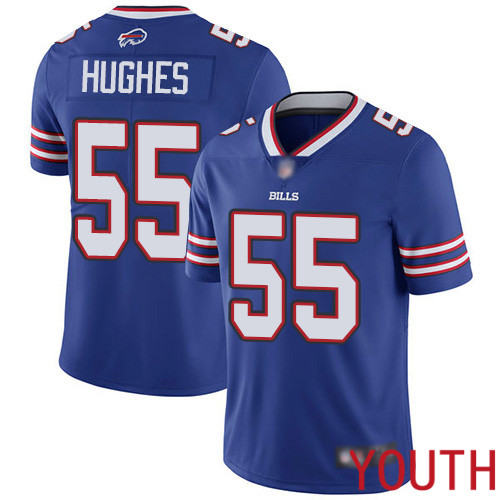 Youth Buffalo Bills 55 Jerry Hughes Royal Blue Team Color Vapor Untouchable Limited Player NFL Jersey